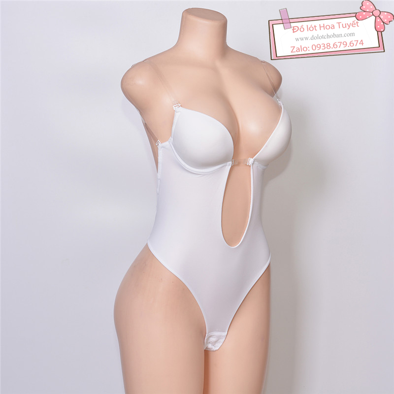 Bodysuit cho nàng mặc đầm hở lưng khoét ngực sâu -- HL11