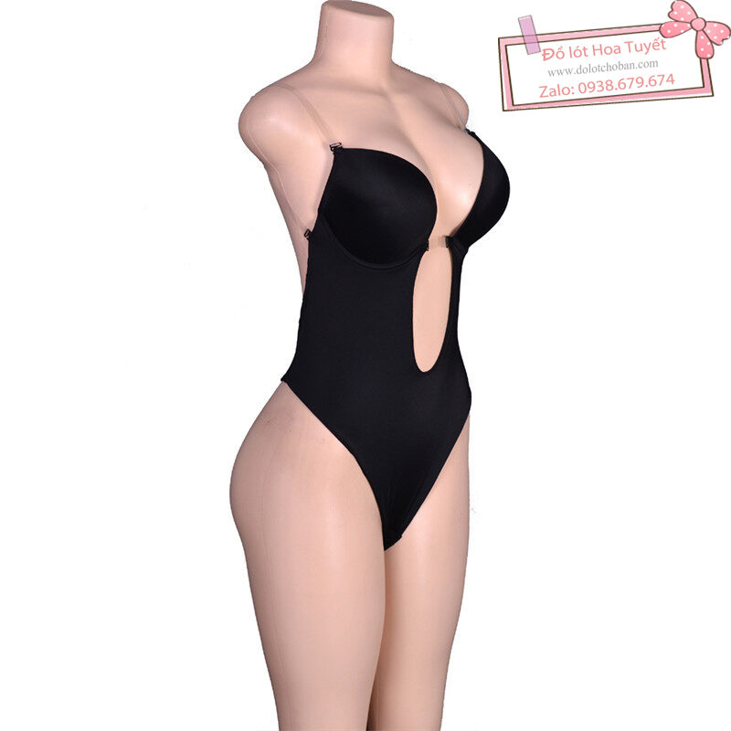 Bodysuit cho nàng mặc đầm hở lưng khoét ngực sâu -- HL11