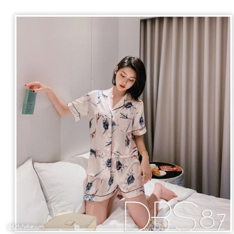 Đồ ngủ Pijama short họa tiết chim én-DBS87